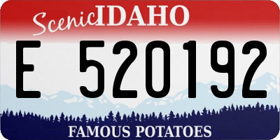 ID license plate E520192