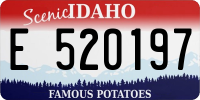 ID license plate E520197