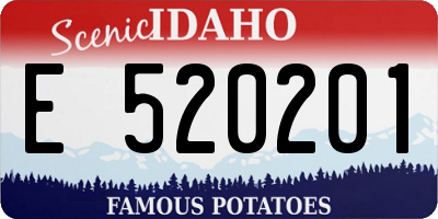 ID license plate E520201
