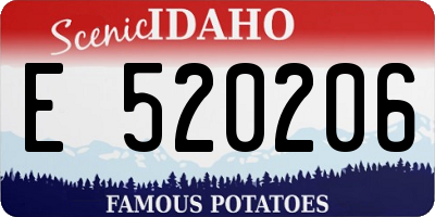 ID license plate E520206