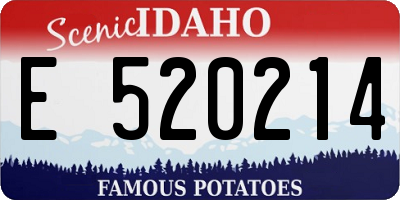 ID license plate E520214
