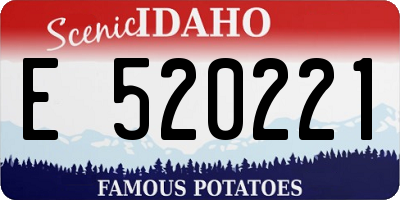ID license plate E520221