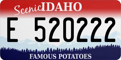 ID license plate E520222
