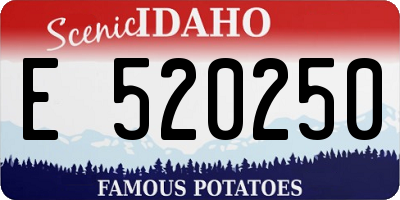 ID license plate E520250