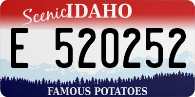 ID license plate E520252