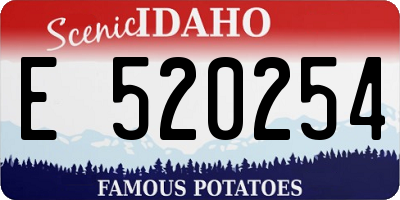 ID license plate E520254