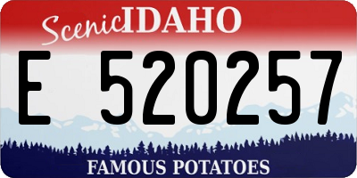 ID license plate E520257