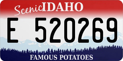 ID license plate E520269
