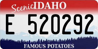 ID license plate E520292