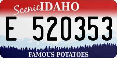 ID license plate E520353