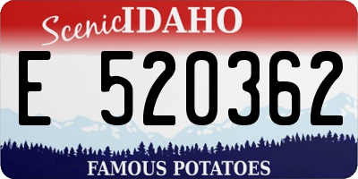 ID license plate E520362