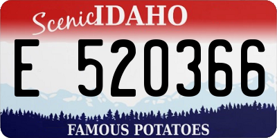 ID license plate E520366