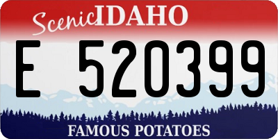 ID license plate E520399