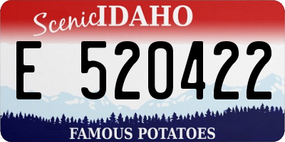 ID license plate E520422