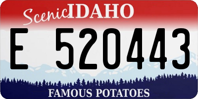 ID license plate E520443
