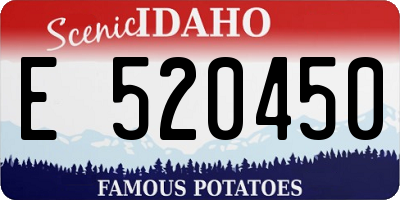 ID license plate E520450