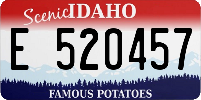 ID license plate E520457