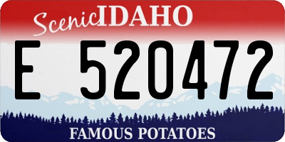 ID license plate E520472