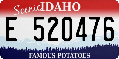 ID license plate E520476