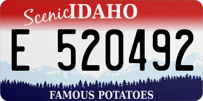ID license plate E520492