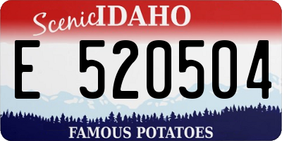 ID license plate E520504