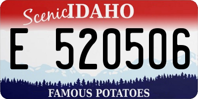 ID license plate E520506