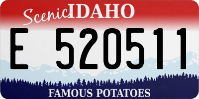 ID license plate E520511