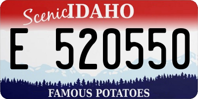 ID license plate E520550