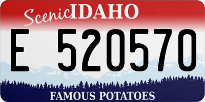ID license plate E520570