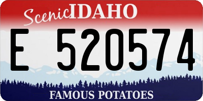 ID license plate E520574