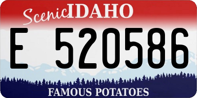 ID license plate E520586