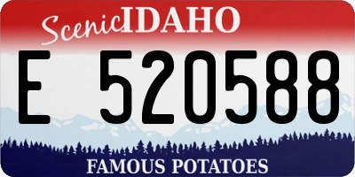 ID license plate E520588