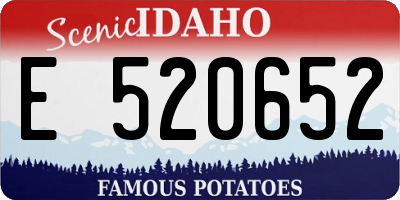 ID license plate E520652