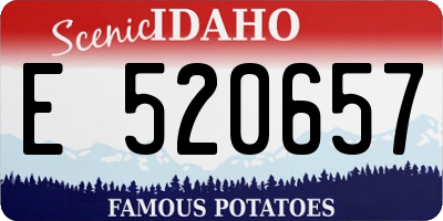 ID license plate E520657