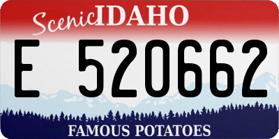 ID license plate E520662