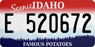 ID license plate E520672