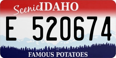 ID license plate E520674