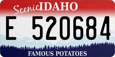 ID license plate E520684