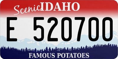 ID license plate E520700