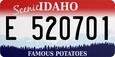 ID license plate E520701