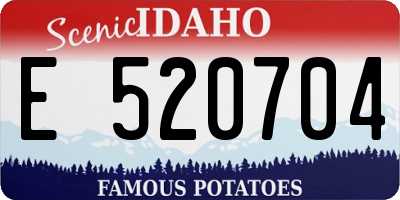 ID license plate E520704