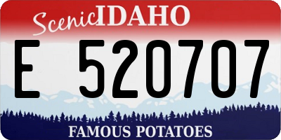 ID license plate E520707