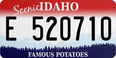 ID license plate E520710