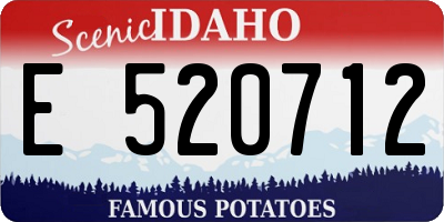 ID license plate E520712