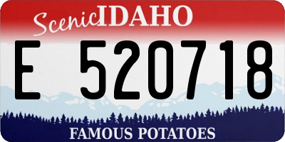 ID license plate E520718