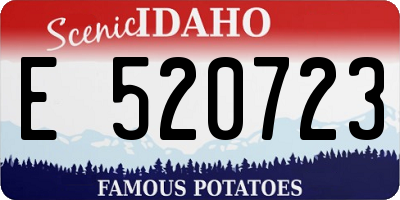 ID license plate E520723