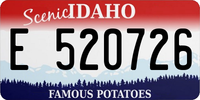 ID license plate E520726