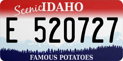 ID license plate E520727