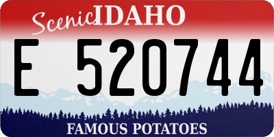ID license plate E520744