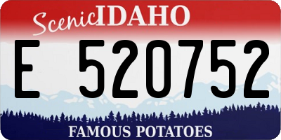 ID license plate E520752